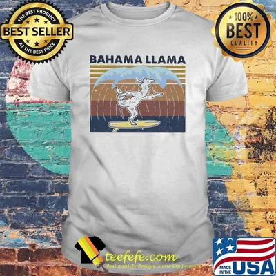 Bahama Llama Dancing Vintage Retro Shirt