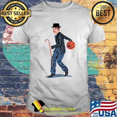 Balling chaplin playing basketball art shirt