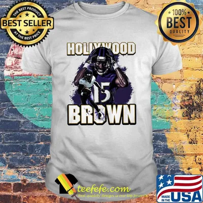 Baltimore ravens football team hollywood 15 brown shirt