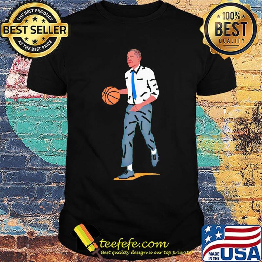 Barack obama playing basketball art shirt