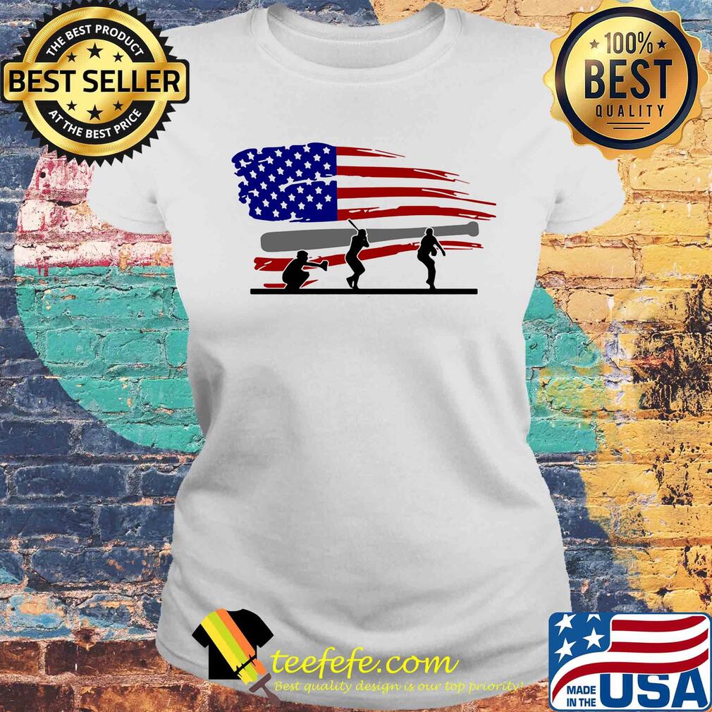 Baseball american flag independence day s Laides tee Baseball american flag independence day s Laides tee