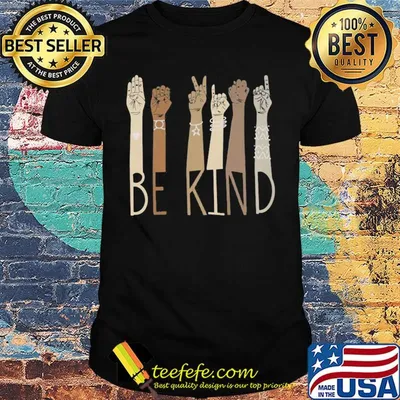 Be kind hands black fathers matter tattoos shirt
