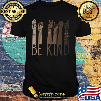 Be kind sign language ladies shirt