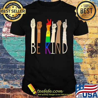 Be kind skin color LGBT shirt
