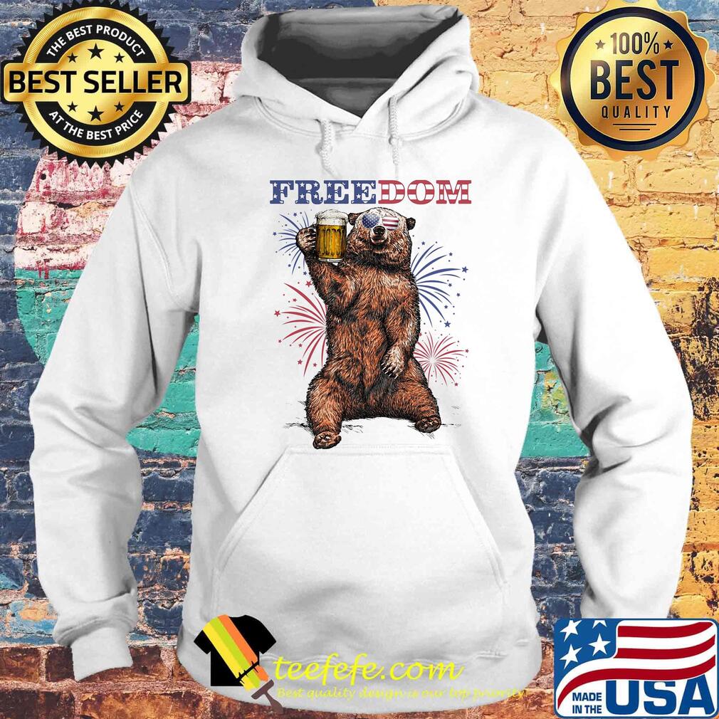 Bear drinking beer freedom firework american independence day s Hoodie Bear drinking beer freedom firework american independence day s Hoodie