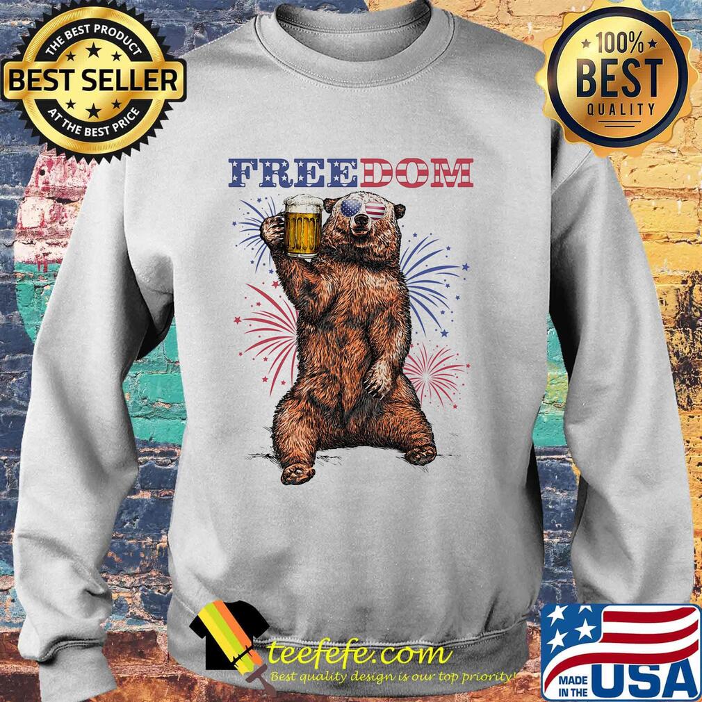 Bear drinking beer freedom firework american independence day s Sweater Bear drinking beer freedom firework american independence day s Sweater