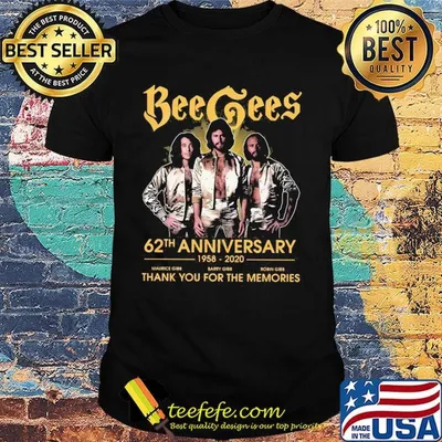Bee gees band 62th anniversary 1958 2020 thank you for the memories shirt
