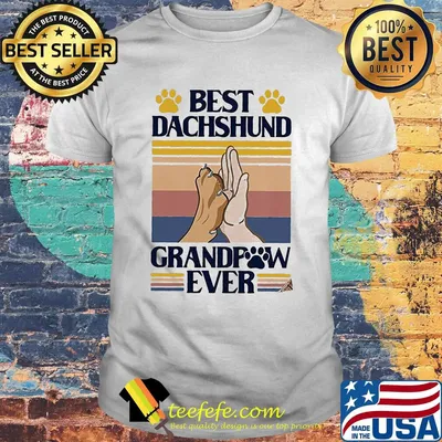 Best dachshund grandpaw ever vintage retro shirt