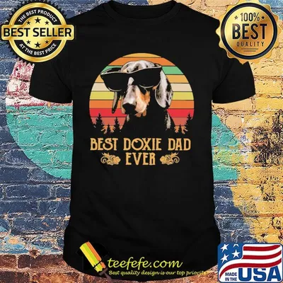 Best doxie dad ever Daschund vintage retro shirt