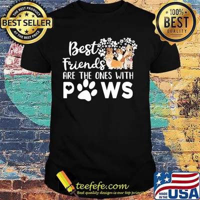 Best Friends Are The One With Paws Dog Flower Shirt