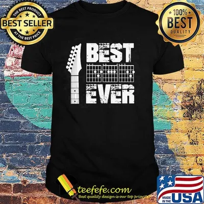 Best guitar dad ever music shirt