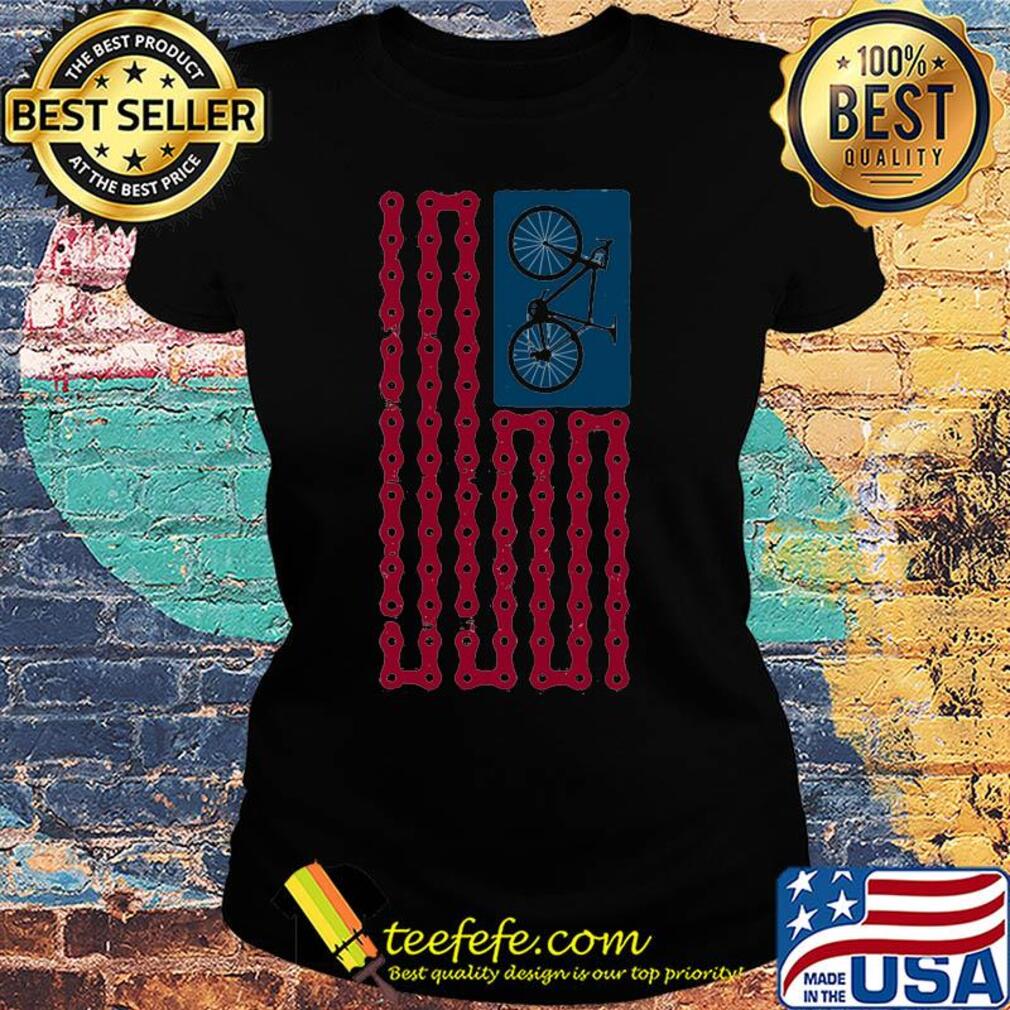 Bicycle bike chain flag s Ladies tee Bicycle bike chain flag s Ladies tee