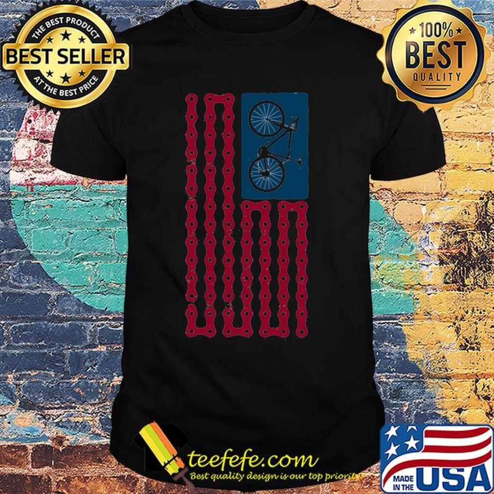 Bicycle bike chain flag shirt Bicycle bike chain flag shirt