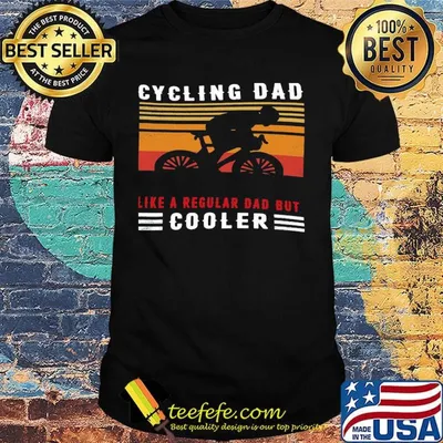 Bicycle cycling dad like a regular dad but cooler happy father's day vintage retro shirt