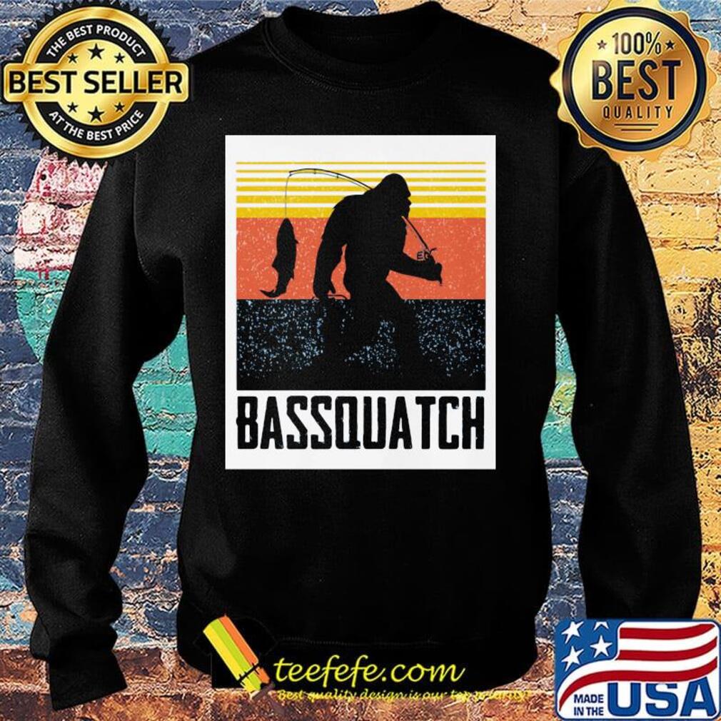 Bigfoot fishing vintage retro s Sweater Bigfoot fishing vintage retro s Sweater