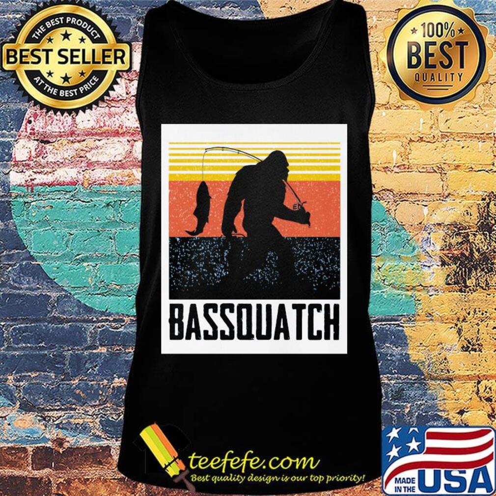 Bigfoot fishing vintage retro s Tank top Bigfoot fishing vintage retro s Tank top