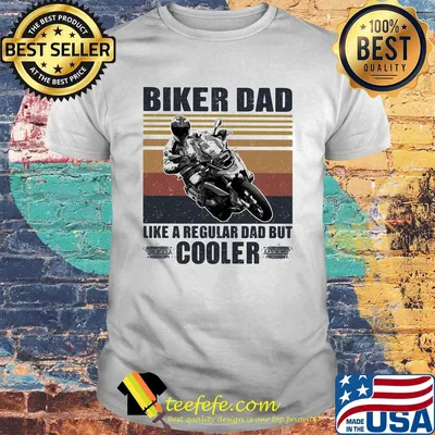 Biker dad like a regular dad but cooler vintage retro shirt
