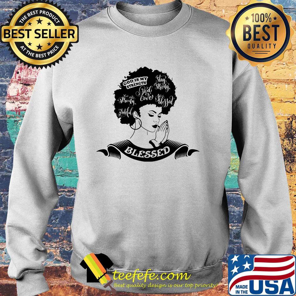Black afro woman pray blessed s Sweater Black afro woman pray blessed s Sweater