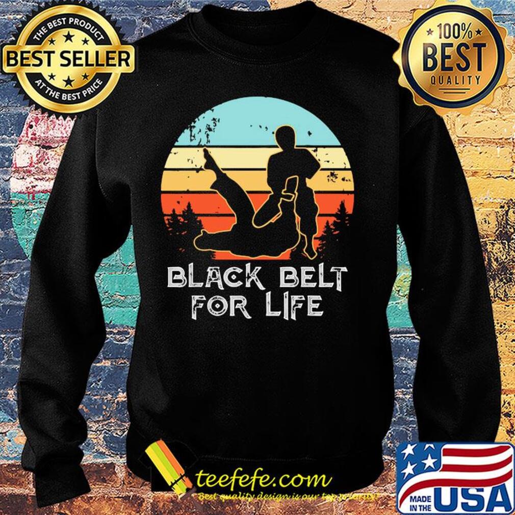 Black belt for life taekwondo vintage retro s Sweater Black belt for life taekwondo vintage retro s Sweater