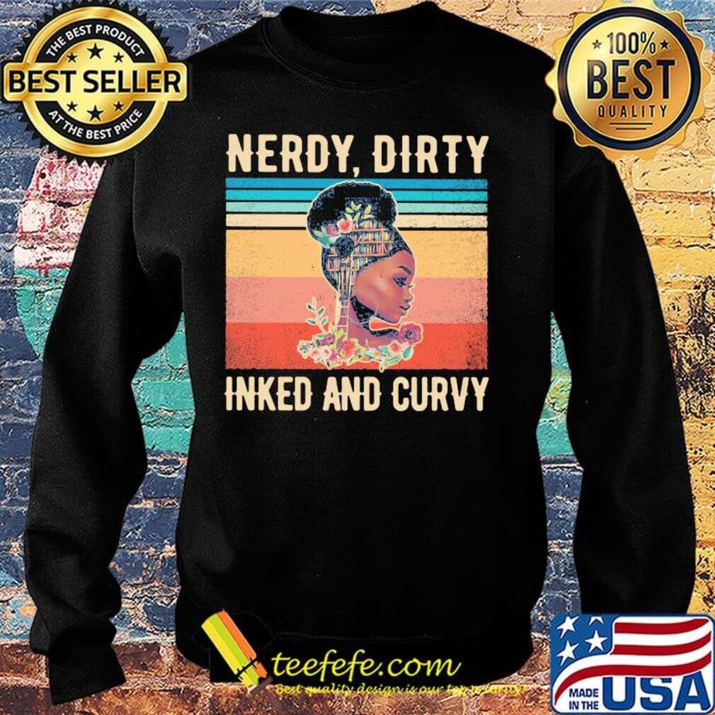 Black girl books flowers nerdy dirty inked and curvy vintage retro s Sweater Black girl books flowers nerdy dirty inked and curvy vintage retro s Sweater