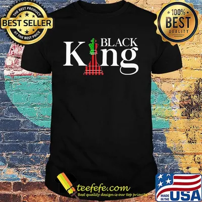 Black king american flag fathers day chess shirt