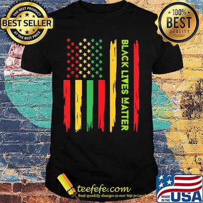 Black live matter american flag independence day shirt