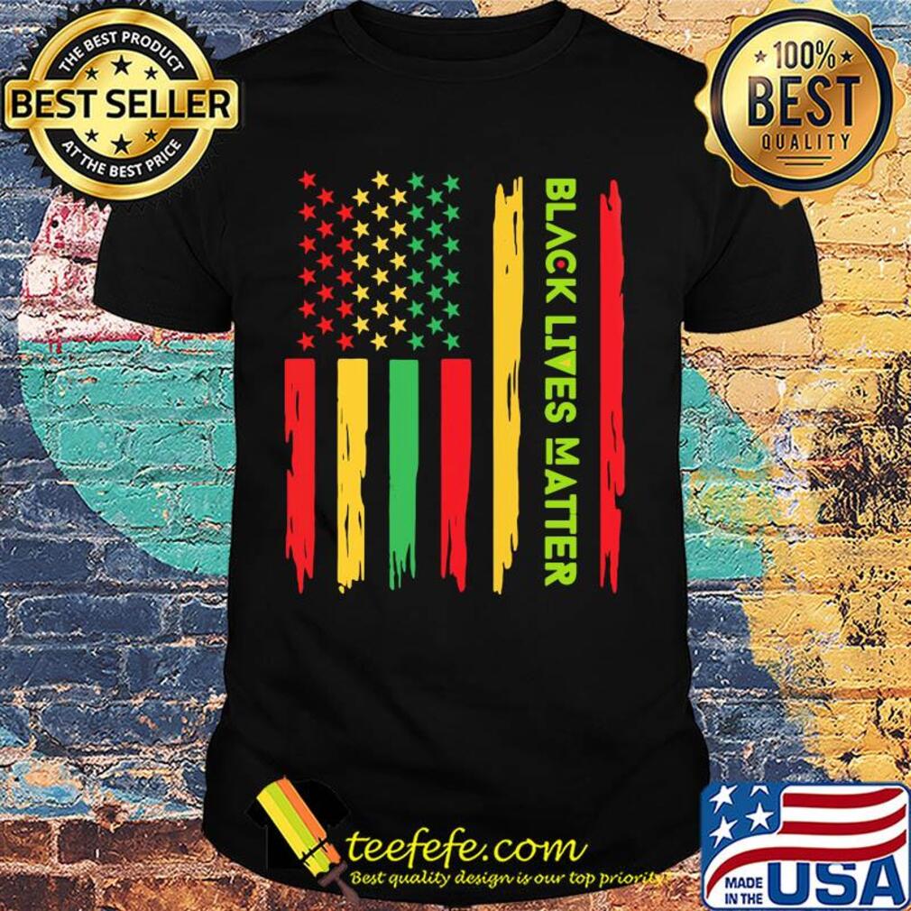 Black live matter american flag independence day shirt