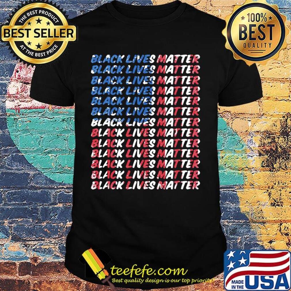 Black lives matter American flag veteran Independence day shirt