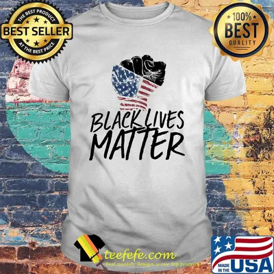 Black lives matter hand American flag veteran Independence day shirt