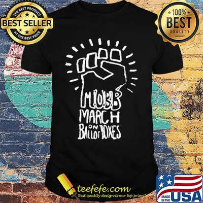 Black lives matter mobb march ballot boxes shirt