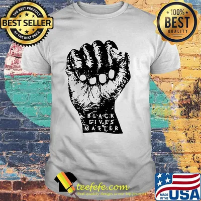 Black lives matter white hand shirt