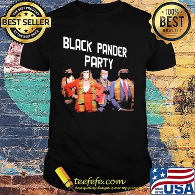 Black pander party mask shirt