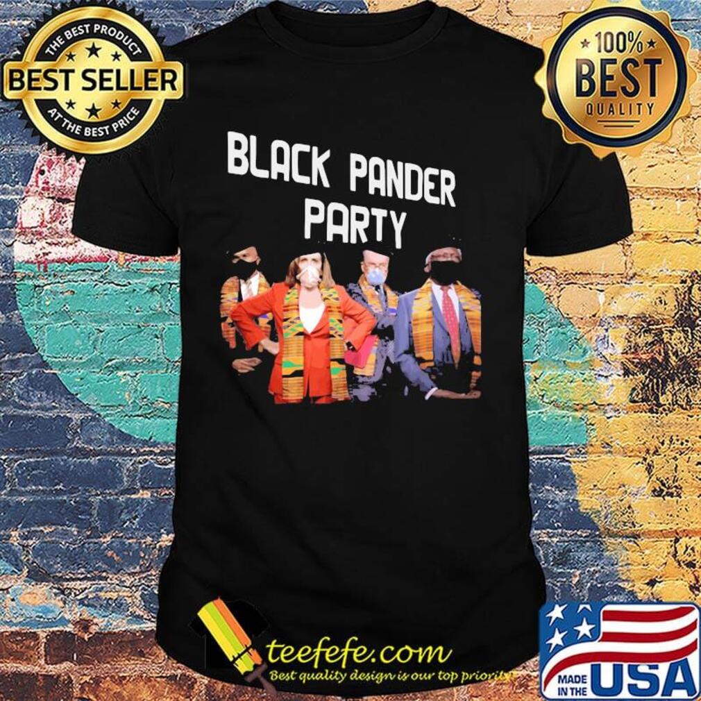 Black pander party mask shirt