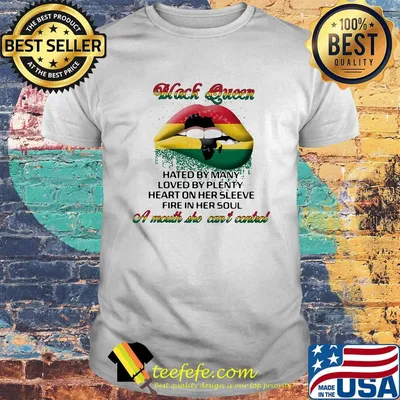 Black Queen A Month She Can't Control Lips Ghana Flag Shirt