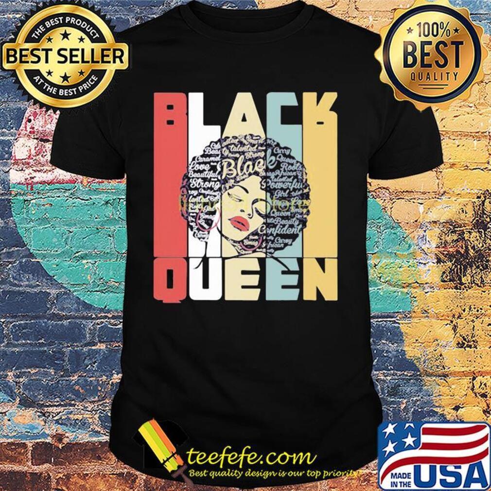 Black queen retro colors shirt Black queen retro colors shirt