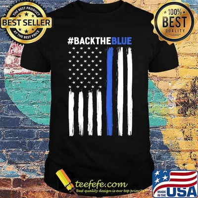 Black The Blue American Flag Independence Day Shirt