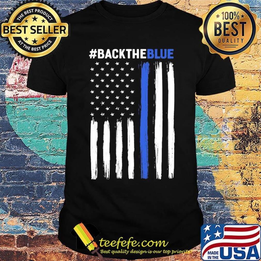 Black The Blue American Flag Independence Day Shirt