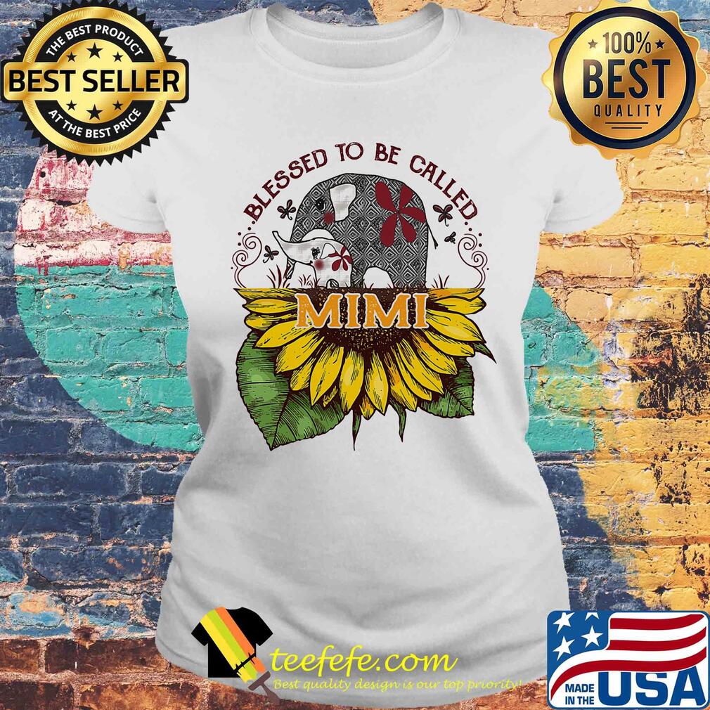 Blessed to be called mimi sunflower elephant s Laides tee Blessed to be called mimi sunflower elephant s Laides tee