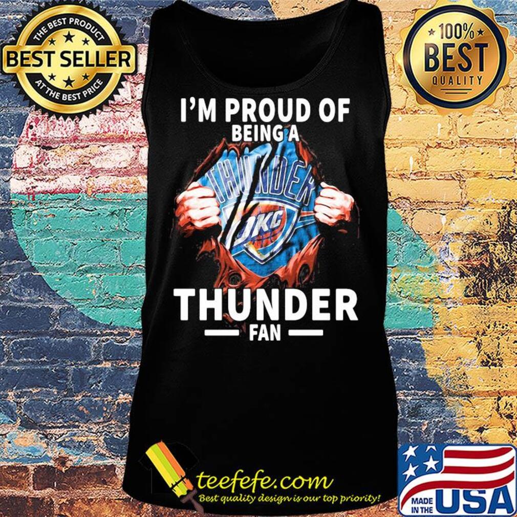 Blood insides I'm proud of being a oklahoma city thunder fan s Tank top Blood insides I'm proud of being a oklahoma city thunder fan s Tank top