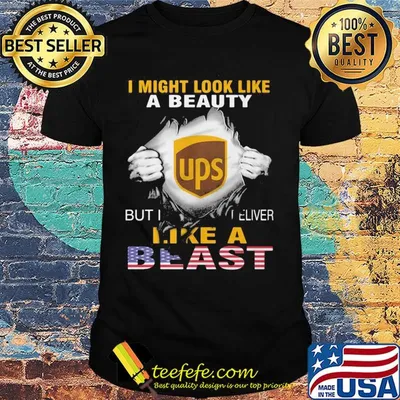 Blood insides I might look like a beauty ups but I deliver like a beast american flag independence day shirt