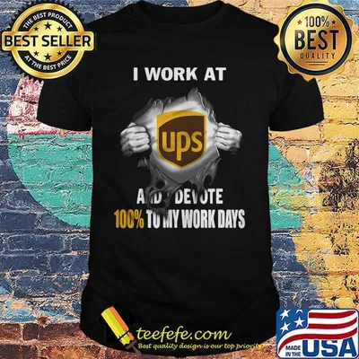 Blood insides i work at ups and devote 100% to my work days shirt