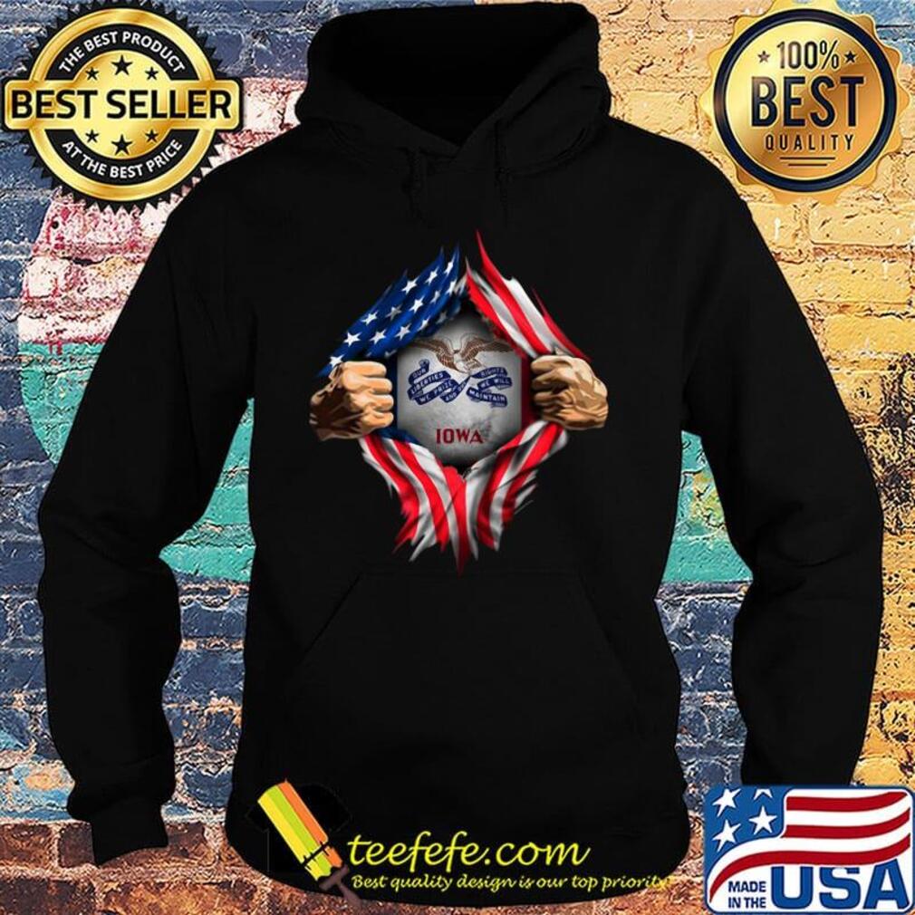 Blood insides iowa american flag independence day s Hoodie Blood insides iowa american flag independence day s Hoodie