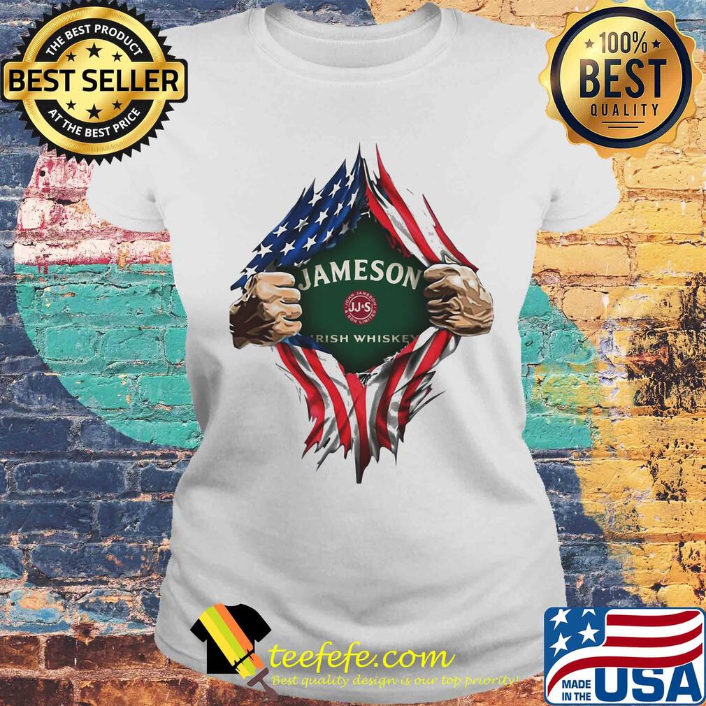 Blood insides jameson irish whiskey american flag independence day s Laides tee Blood insides jameson irish whiskey american flag independence day s Laides tee
