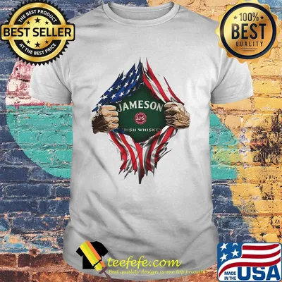 Blood insides jameson irish whiskey american flag independence day shirt