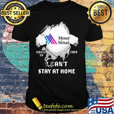 Blood insides mount sinai logo covid-19 2020 i can't stay at home shirt