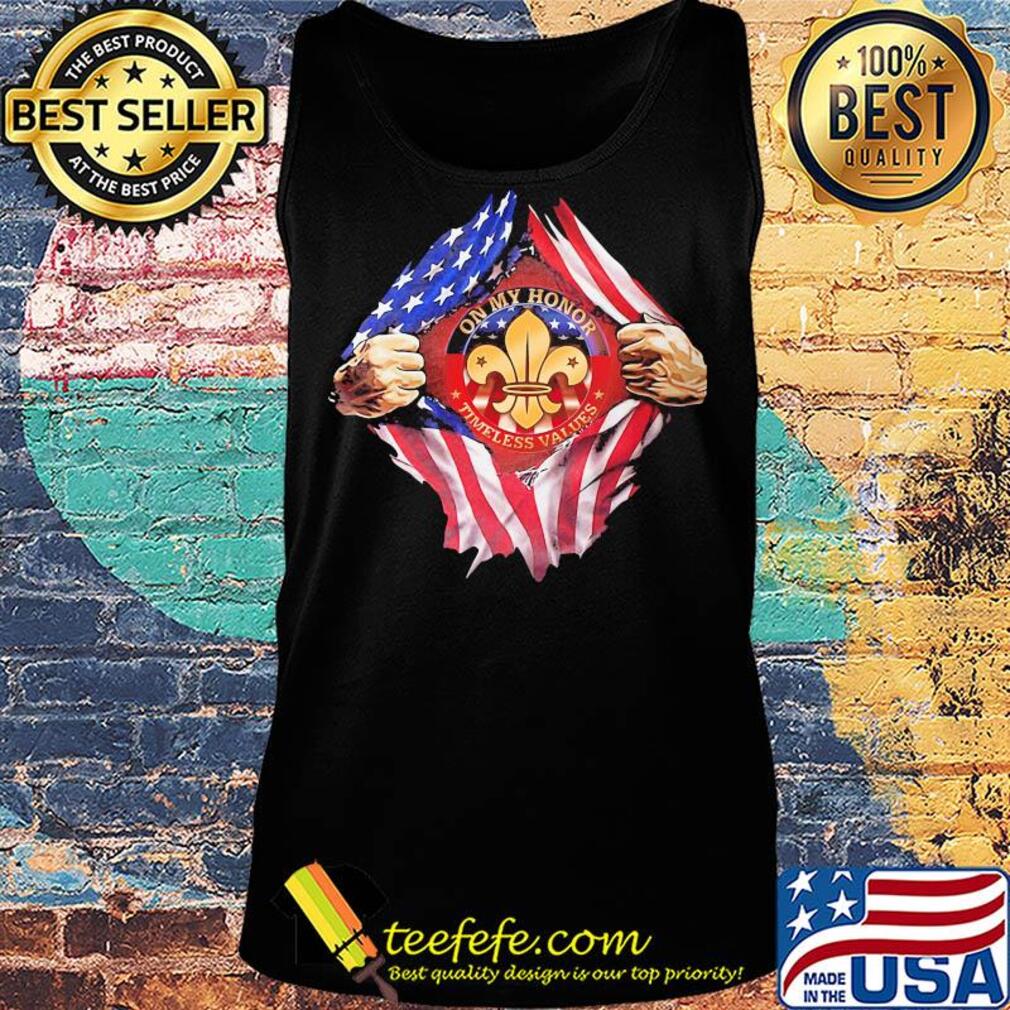 Blood insides on my honor timeless values american flag independence day s Tank top Blood insides on my honor timeless values american flag independence day s Tank top
