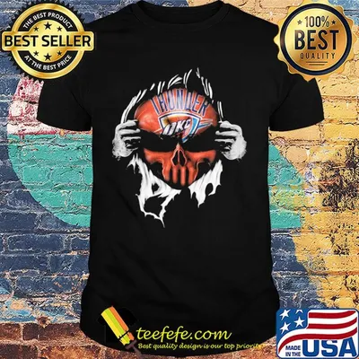 Blood insides skull oklahoma city thunder shirt