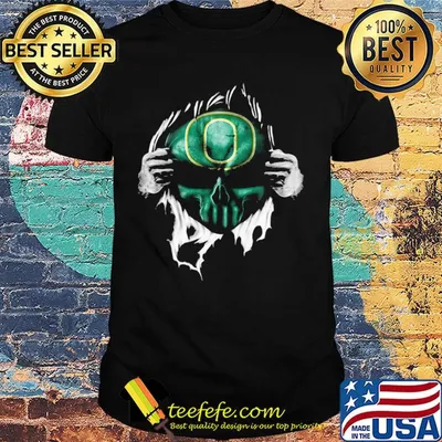 Blood insides skull oregon ducks shirt