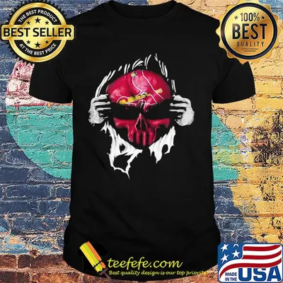 Blood insides skull st. Louis cardinals baseball shirt