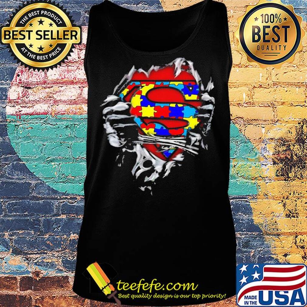 Blood insides superman autism awareness s Tank top Blood insides superman autism awareness s Tank top